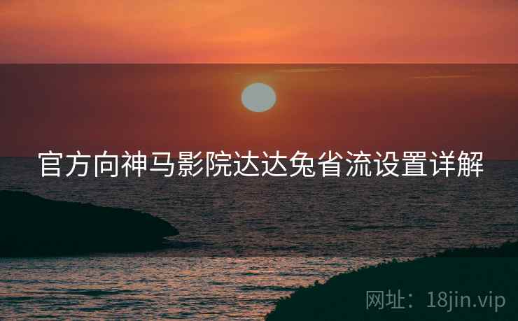 官方向神马影院达达兔省流设置详解