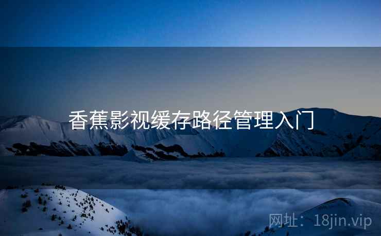 香蕉影视缓存路径管理入门