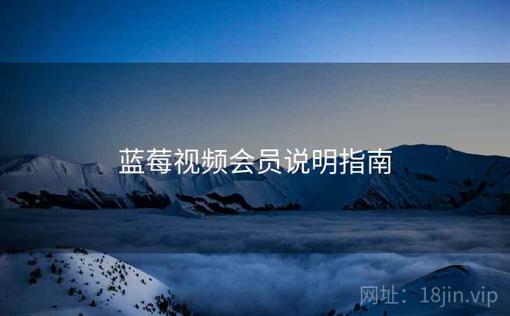 蓝莓视频会员说明指南