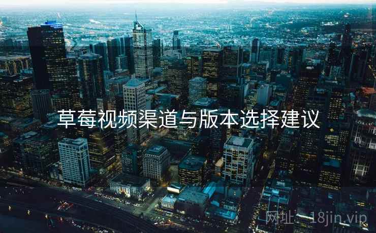 草莓视频渠道与版本选择建议
