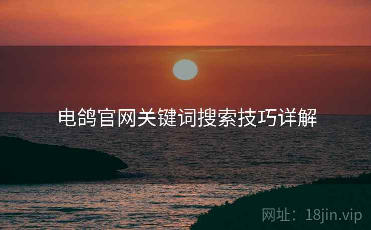 电鸽官网关键词搜索技巧详解