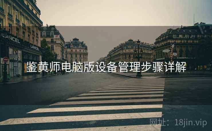 鉴黄师电脑版设备管理步骤详解