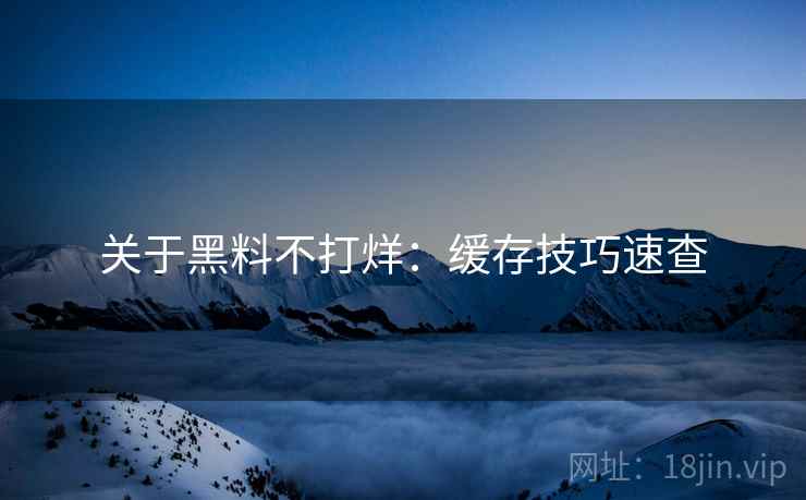 关于黑料不打烊：缓存技巧速查