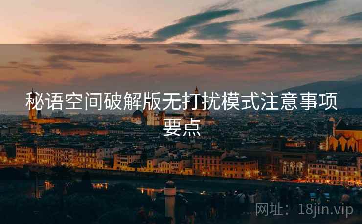 秘语空间破解版无打扰模式注意事项要点