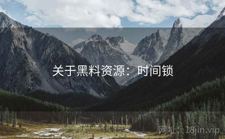 关于黑料资源：时间锁